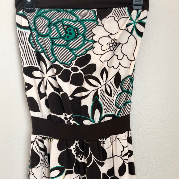 ✨Y2K Mossimo Supply Co. Brown Tan Floral Tube Top Dress XS - Picture 8 of 8